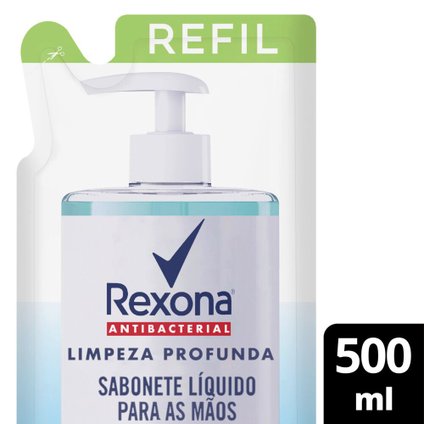 SABONETE LÍQUIDO REXONA ANTIBACTERIANO LIMPEZA PROFUNDA REFIL 500ML
