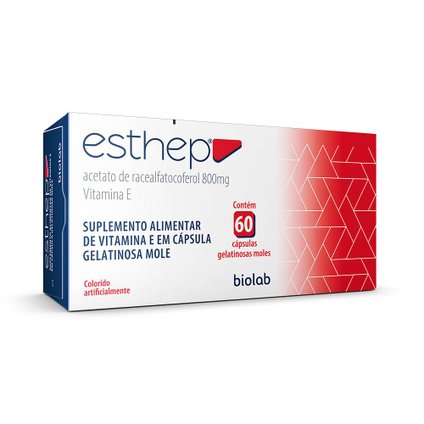 SUPLEMENTO ALIMENTAR ESTHEP VITAMINA E 800MG 60 CÁPSULAS