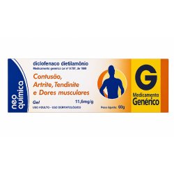 Diclofenaco Dietilamonio 11,6mg/g Gel 60g Neo Química Generico