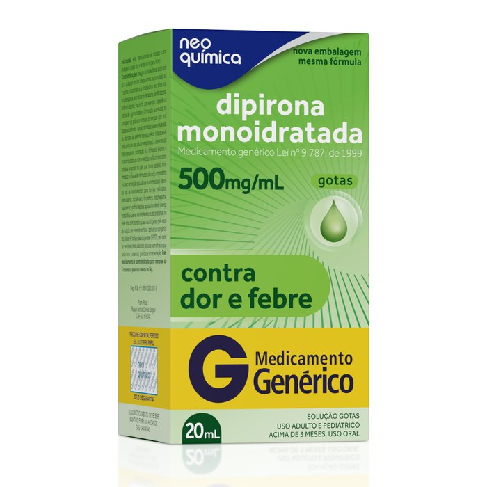Dipirona Sódica 500mgml 20ml Neoquímica Genérico G Panvel Farmácias 0833