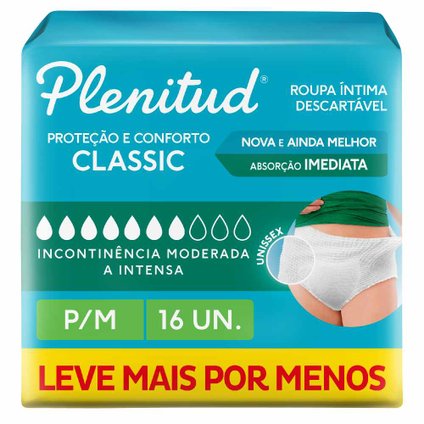 ROUPA INTIMA PLENITUD CLASSIC P/M C/16