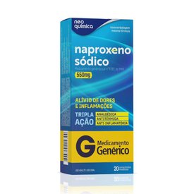 NAPROXENO 550MG 20 COMPRIMIDOS NEO QUÍMICA GENÉRICO