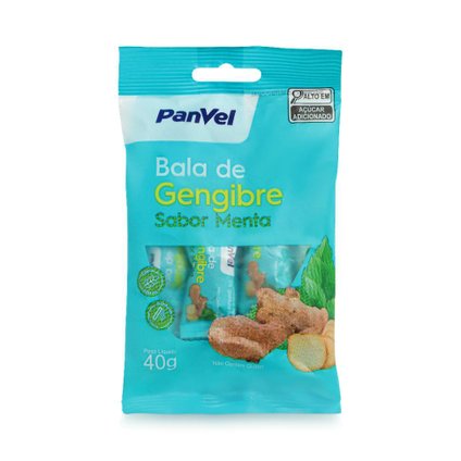 BALA GENGIBRE SABOR MENTA PANVEL 40G