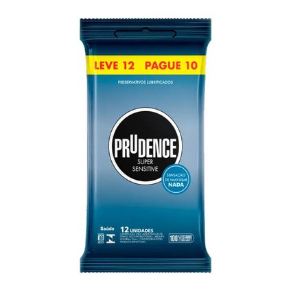 PRESERVATIVO PRUDENCE SUPER SENSITIVE LEVE 12 PAGUE 10