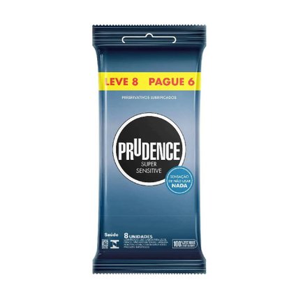 PRESERVATIVO PRUDENCE SUPER SENSITIVE LEVE 8 PAGUE 6