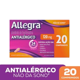 ANTIALÉRGICO ALLEGRA 120MG 20 COMPRIMIDOS