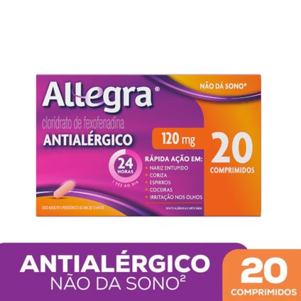 ANTIALÉRGICO ALLEGRA 120MG 20 COMPRIMIDOS