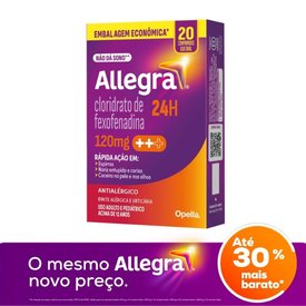 ANTIALÉRGICO ALLEGRA 120MG 20 COMPRIMIDOS