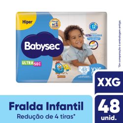Fralda Babysec Ultra Sec Hiper Xxg Com 48 Unidades