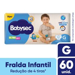 Fralda Babysec Ultra Sec Galinha Pintadinha G Com 60 Unidades