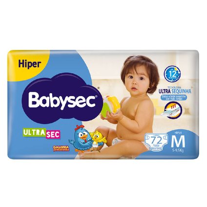 FRALDA BABY SEC ULTRA HIPER M COM 72 UNIDADES