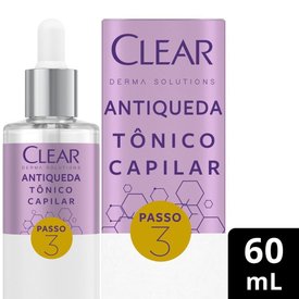 TÔNICO CAPILAR CLEAR WOMEN DERMA SOLUTION ANTIQUEDA COM 60ML