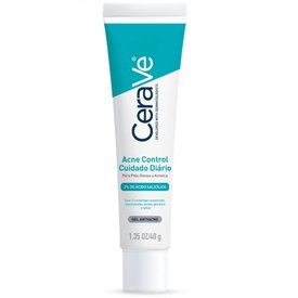 GEL ANTIACNE 2% ÁCIDO SALICÍLICO CERAVE ACNE CONTROL PELE OLEOSA A ACNEICA 40ML