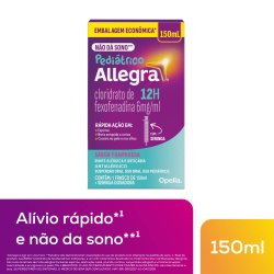 Antialérgico Allegra Pediátrico 6mg/ml 150ml Com Seringa