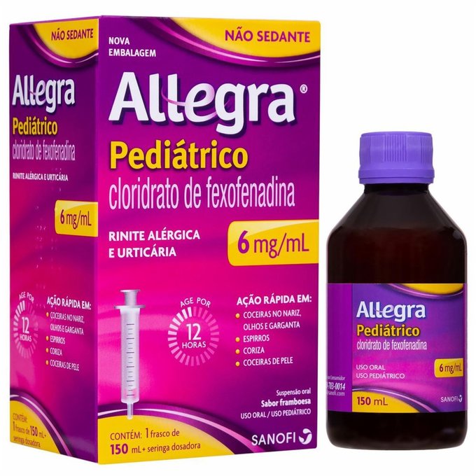 Antialérgico Allegra Pediátrico 6mg/Ml 150ml - PanVel Farmácias