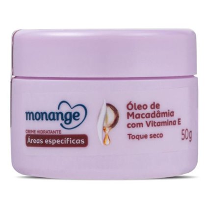 CREME HIDRATANTE MONANGE ÁREAS ESPECÍFICAS COM ÓLEO DE MACADÂMIA E VITAMINA E 50G
