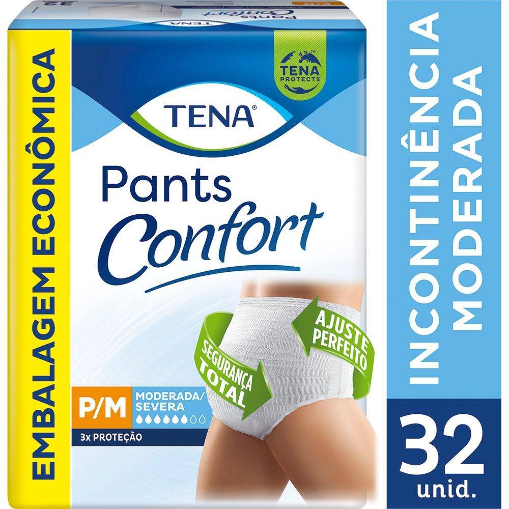 Roupa Intima Tena Pants Confort P/M 32 Unidades - PanVel Farmácias
