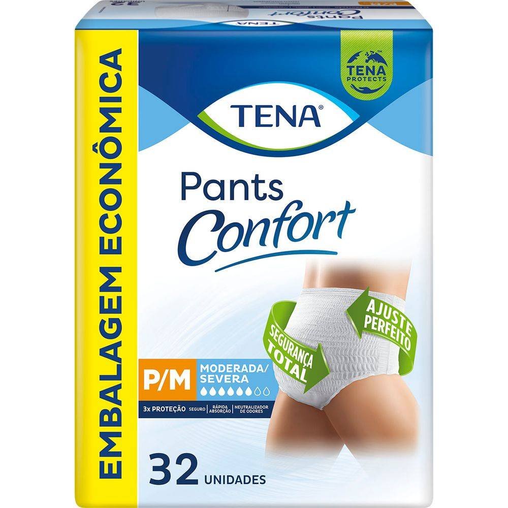 Roupa Intima Tena Pants Confort P/M 32 Unidades - PanVel Farmácias