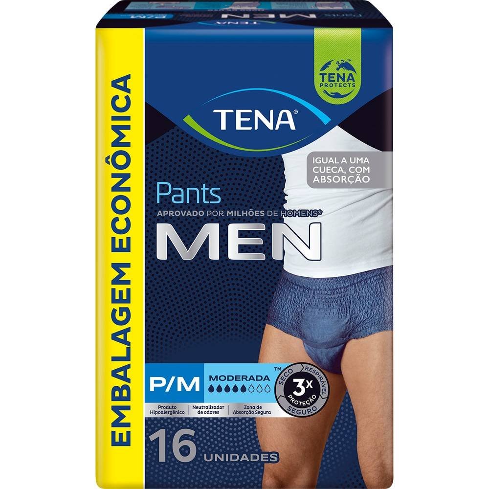 Roupa Intima Tena Pants Men G/Eg 16 Unidades - PanVel Farmácias