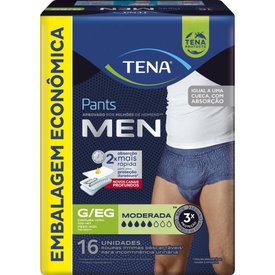 ROUPA INTIMA TENA PANTS MEN G/EG 16 UNIDADES