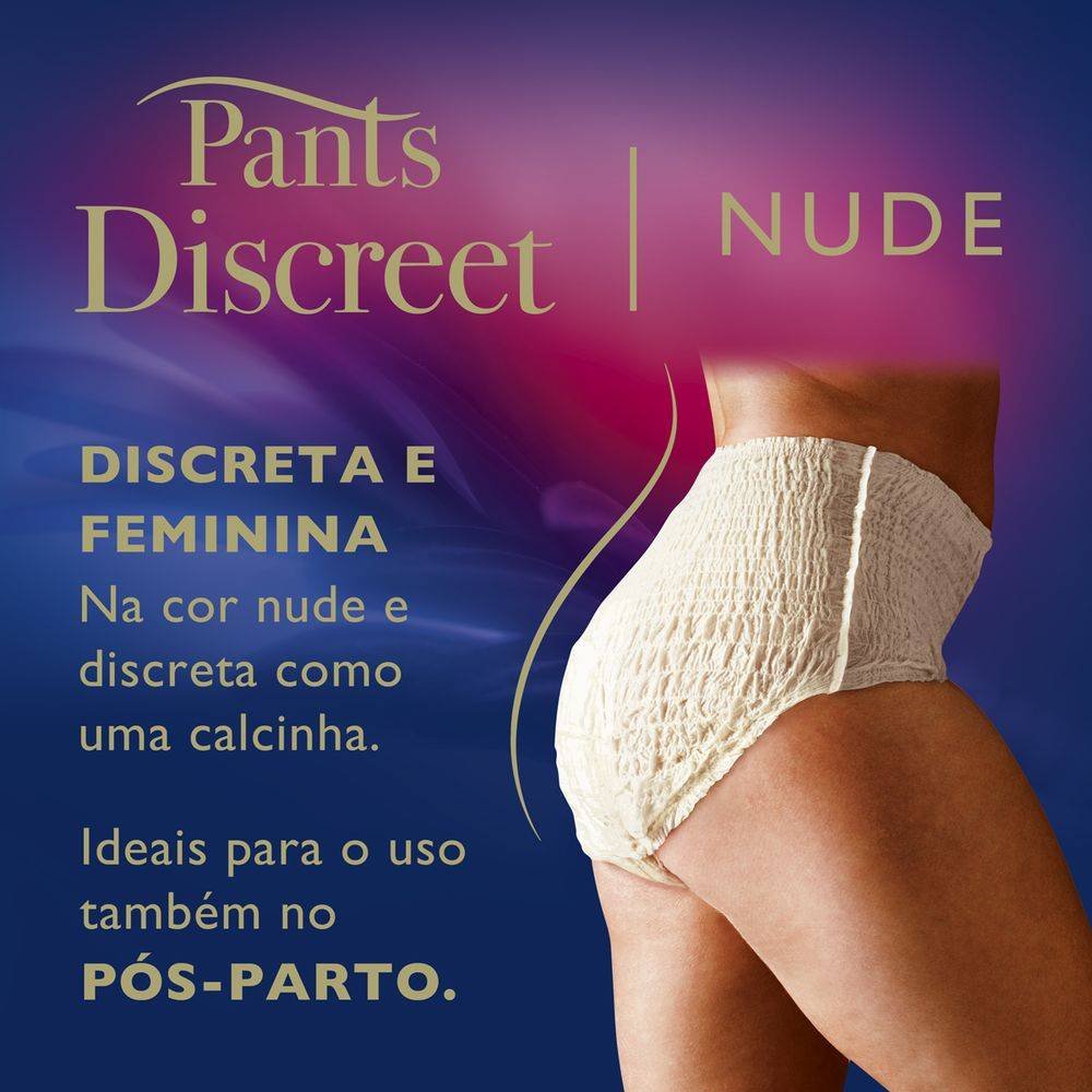 Roupa Intima Tena Pants Discreet Nude P/M 16 Unidades - PanVel Farmácias