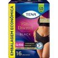 ROUPA ÍNTIMA DESCARTÁVEL TENA PANTS DISCREET PRETA G/EG 16 UNIDADES