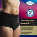 ROUPA ÍNTIMA DESCARTÁVEL TENA PANTS DISCREET PRETA G/EG 16 UNIDADES