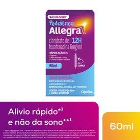 Antialérgico Allegra Pediátrico 6mg/ml 60ml com seringa