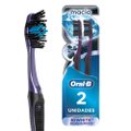 KIT ESCOVA DENTAL ORAL-B 3D WHITE CARVÃO 2 UNIDADES
