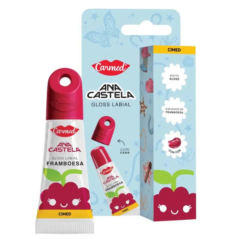 Gloss Labial Carmed Ana Castela Framboesa 5g