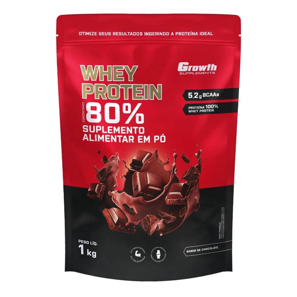 Whey Protein Growth Concentrado Chocolate 1kg