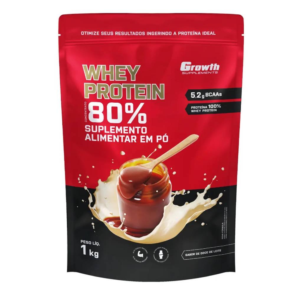 Whey Protein Growth Concentrado Doce De Leite 1kg