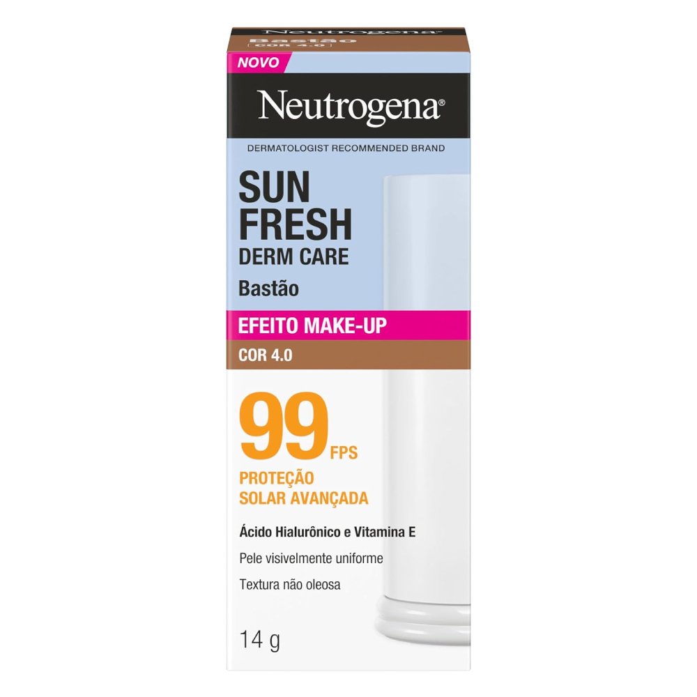 Protetor Solar Facial Neutrogena Sun Fresh Derm Care Stick Cor 4.0 Fps99 40g