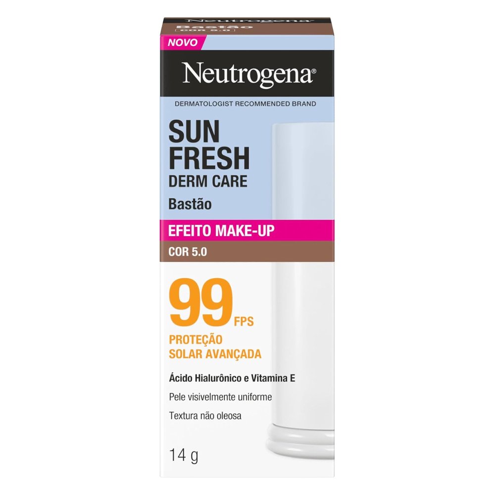 Protetor Solar Facial Neutrogena Sun Fresh Derm Care Stick Cor 5.0 Fps99 40g