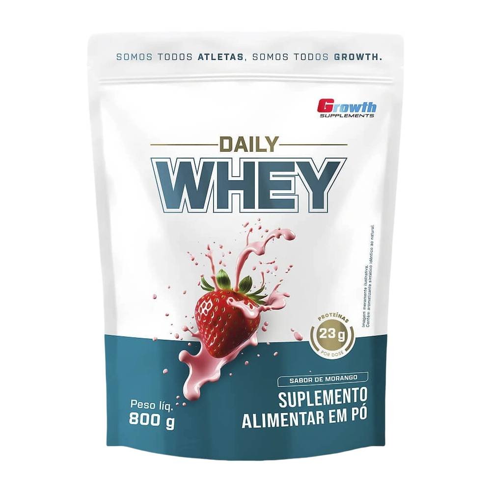 Whey Protein Growth Daily Morango 800g