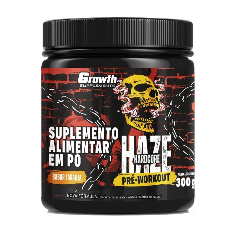 Pré-treino Growth Haze Hardcore Laranja 300g