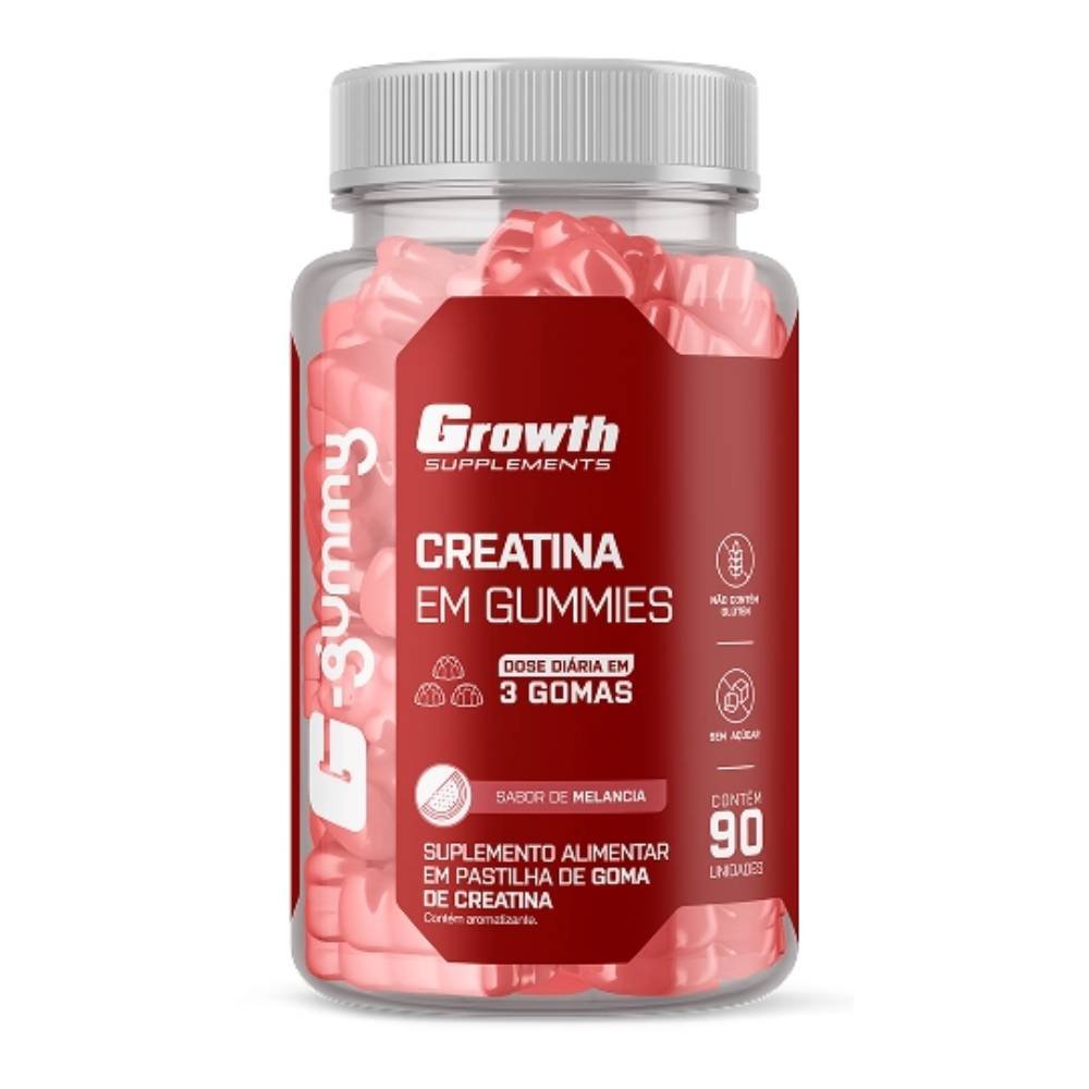 Creatina Growth Melancia Gummy 90 Unidades
