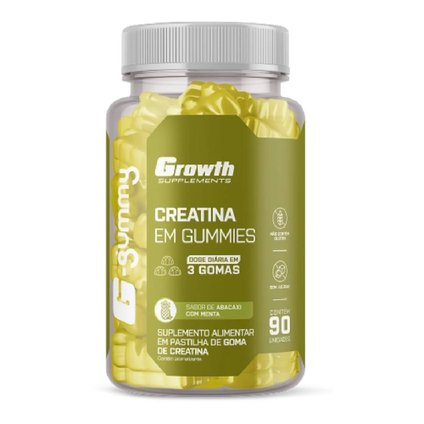 CREATINA GROWTH ABACAXI COM MENTA GUMMY 90 UNIDADES