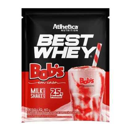 WHEY PROTEIN ATLHETICA NUTRITION BEST WHEY BOBS MILKSHAKE MORANGO 40G