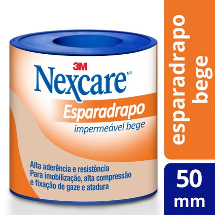 ESPARADRAPO IMPERMEÁVEL BEGE NEXCARE 50MM X 3M