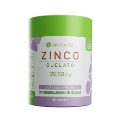 Zinco Quelato 30mg Bioroots 60 Cápsulas