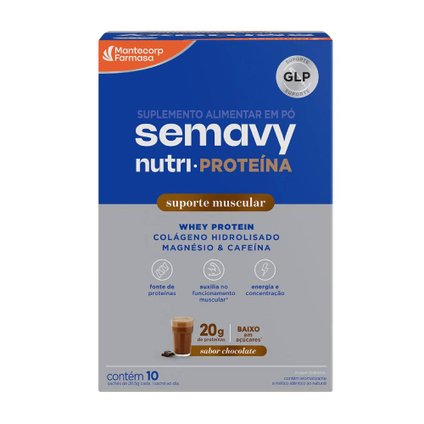 WHEY PROTEIN SEMAVY NUTRI PROTEÍNA CHOCOLATE 10 UNIDADES