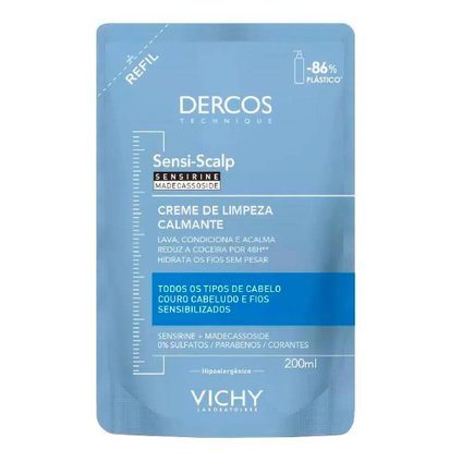 CREME DE LIMPEZA CAPILAR VICHY DERCOS SENSI SCALP REFIL 200ML