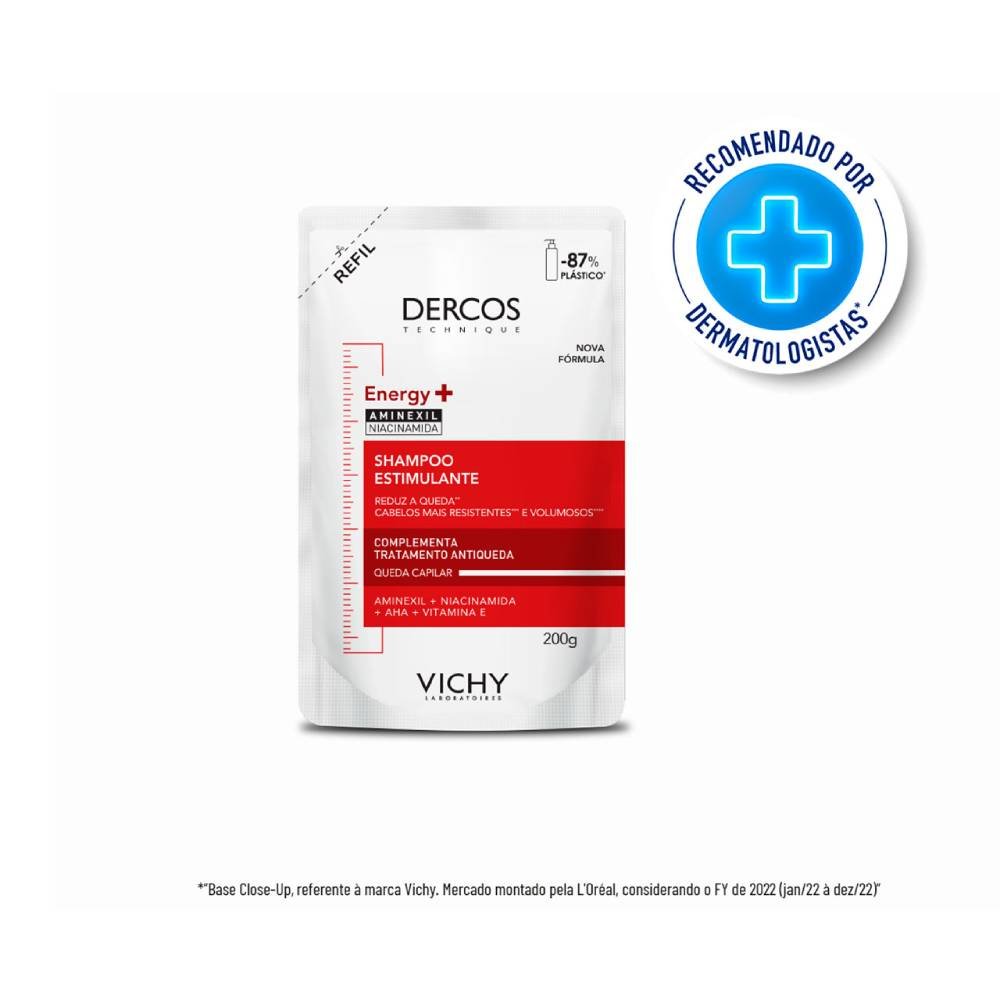 Shampoo Vichy Dercos Antiqueda Energy+ Refil 200g