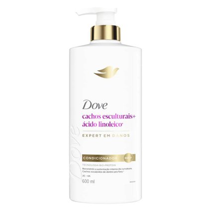 CONDICIONADOR DOVE CACHOS ESCULTURAIS + ÁCIDO LINOLEICO 600ML