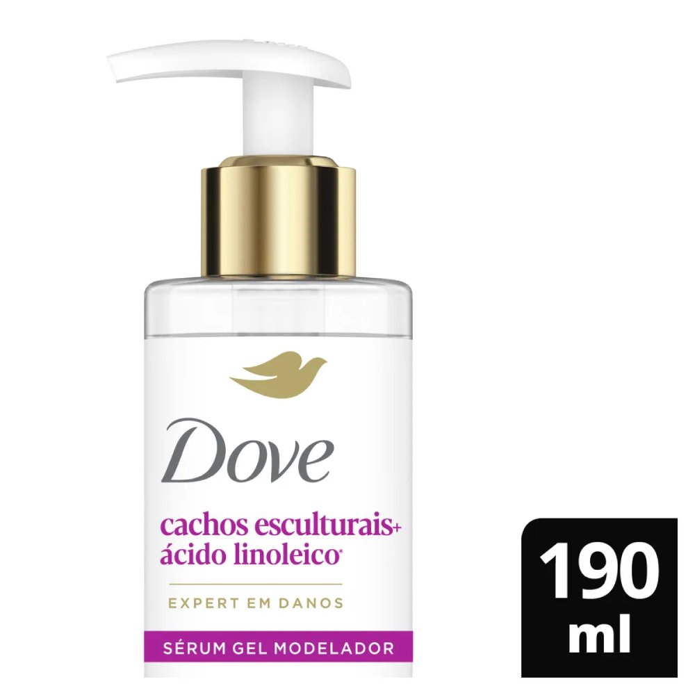 Sérum Gel Modelador Capilar Dove Cachos Esculturais + Ácido Linoleico 190ml