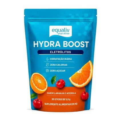 ELETRÓLITOS EQUALIV HYDRA BOOST LARANJA E ACEROLA 30X5,3G