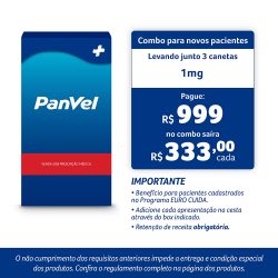 Semavy 1mg Semaglutida 3ml 1 Caneta Injetável + 4 Agulhas Geladeira