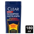 SHAMPOO ANTICASPA CLEAR MEN TURBO MAXPOWER 180ML
