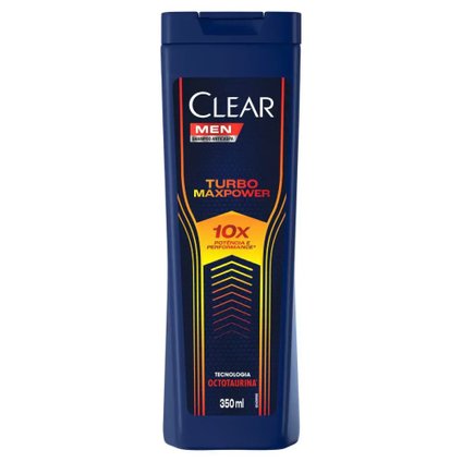 SHAMPOO ANTICASPA CLEAR MEN TURBO MAXPOWER 350ML